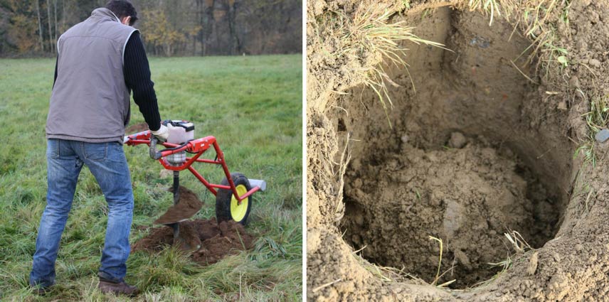 planter un arbre fruitier : fosse de plantation