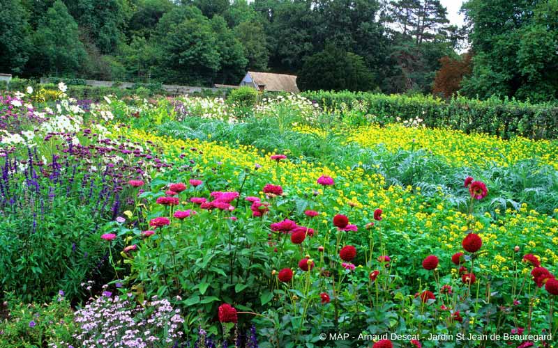 potager fleuri, l'exemple de Saint Jean de Beauregard