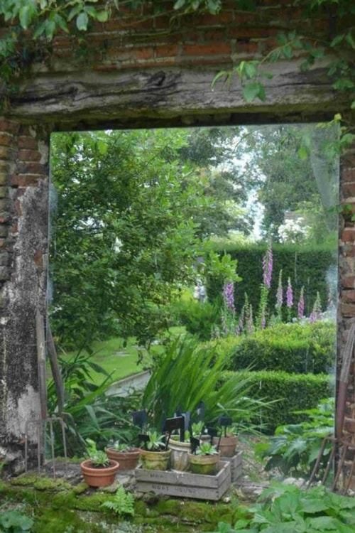 miroir jardin