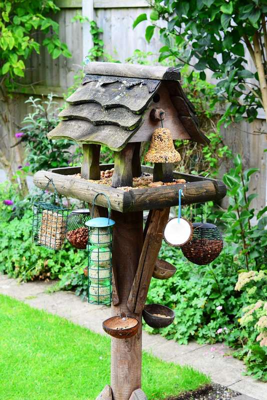 Mangeoire De Maison D'oiseau, Maison D'oiseau En Bois Durable, Petite Douce  En Bois Naturel Pour Les Jardins Extérieurs 