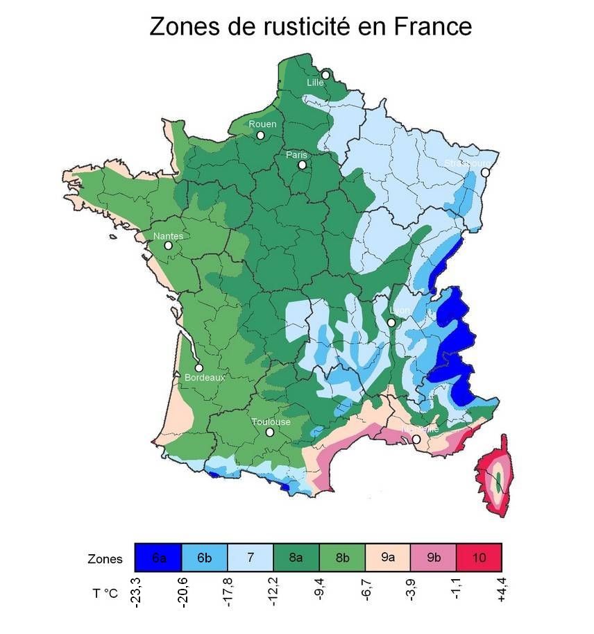 zone de rusticité en france