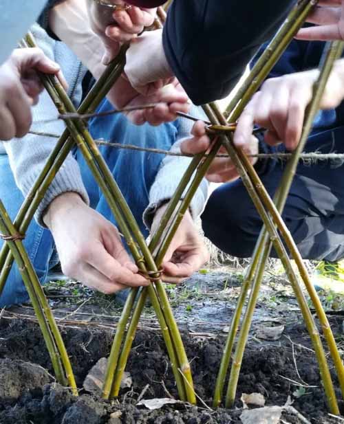 Atelier en extérieur durant ma formation en permaculture