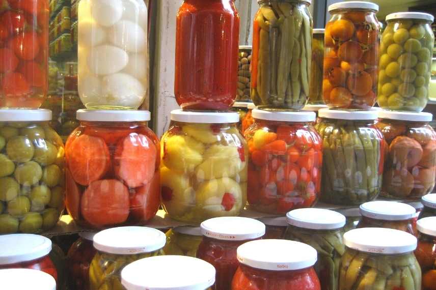 bocaux de légumes lactofermentés