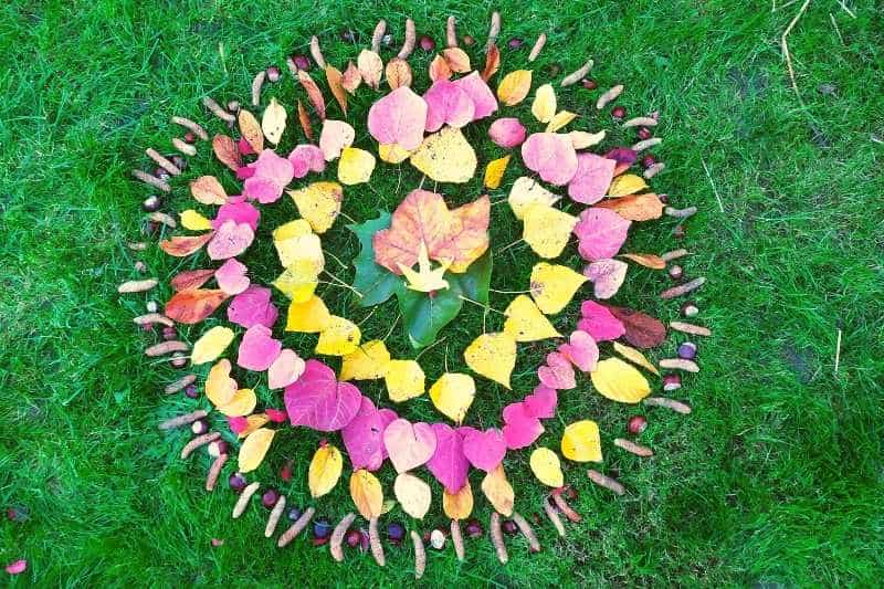 mandala land art enfant automne