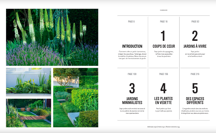 Petits jardins design, 35 projets contemporains pour vivre au jardin de Matt Keightley, Editions Ulmer - Sommaire