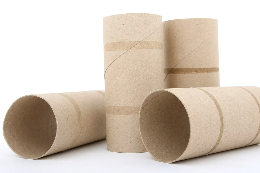 Rouleaux de papier toilette à recycler en godets