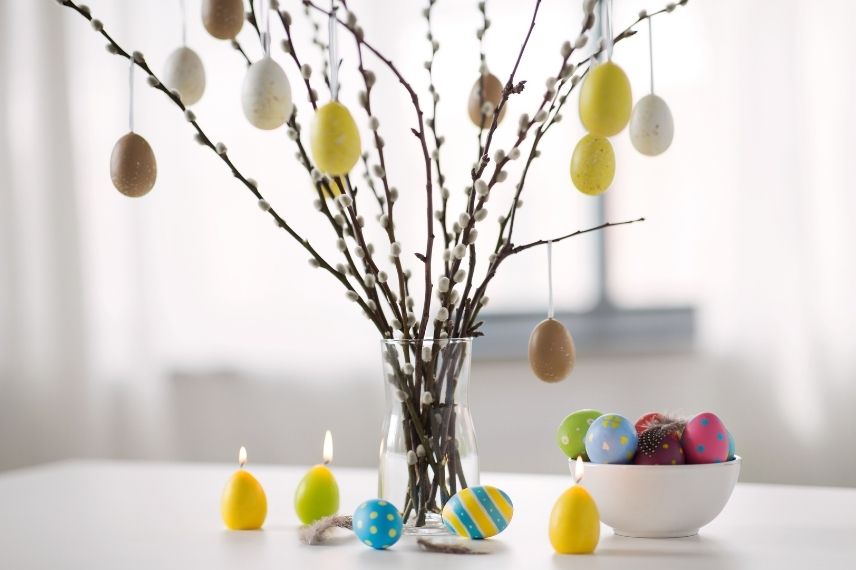 jolie décoration de table pour Pâques