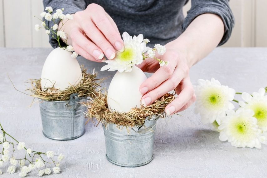 jolie décoration de table pour Pâques