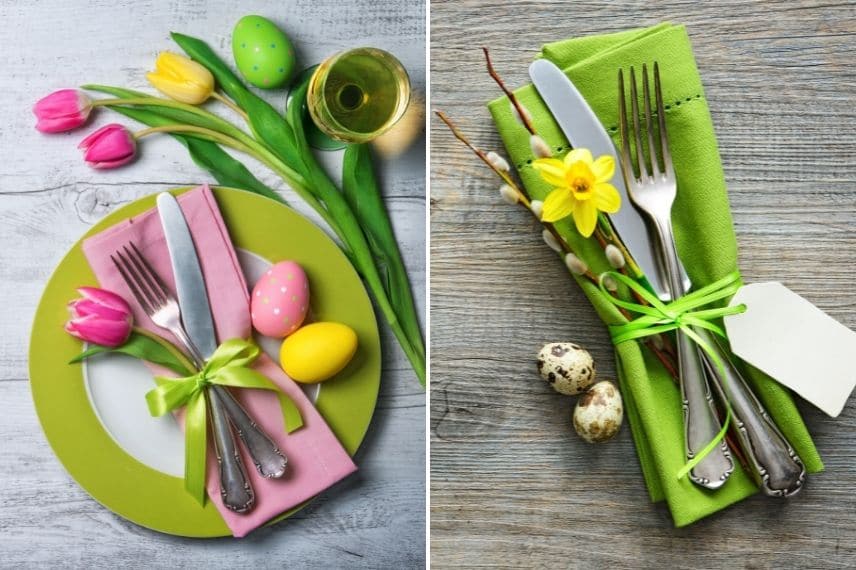 jolie décoration de table pour Pâques