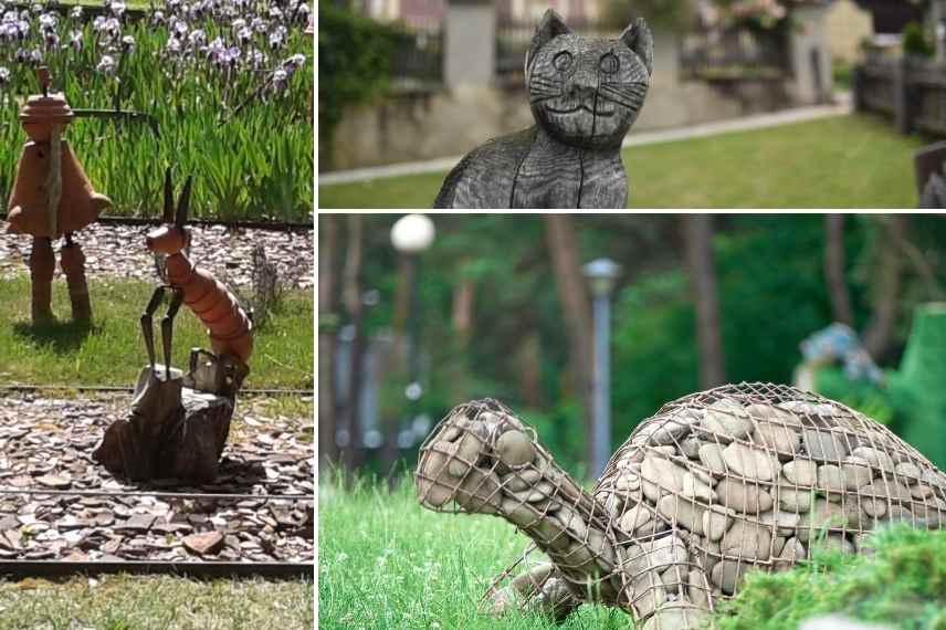 déco animalière jardin, décoration extérieure jardin animaux