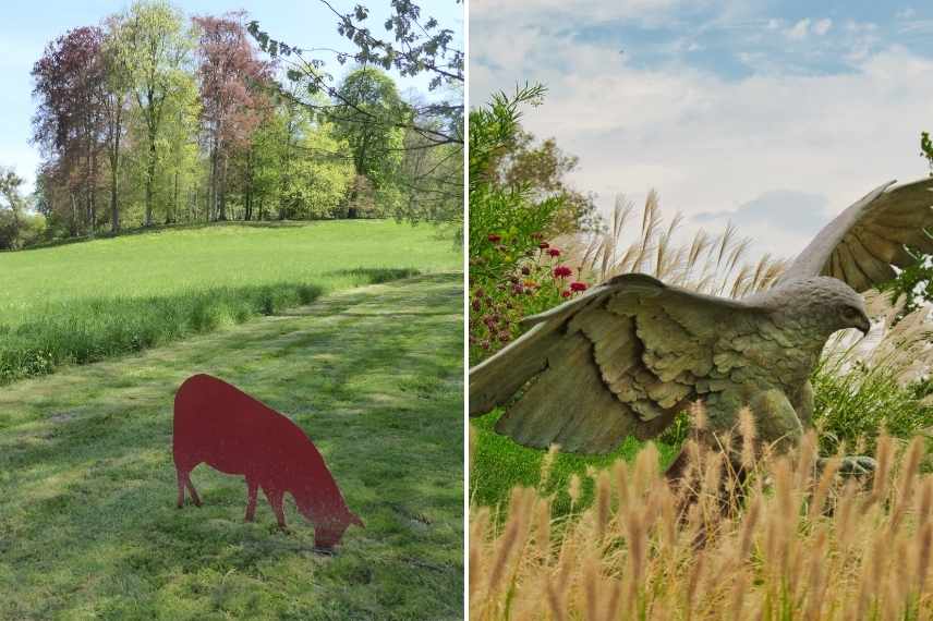 déco animalière jardin, décoration extérieure jardin animaux