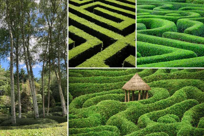 créer un labyrinthe au jardin, labyrinthe vegetal exemples, labyrinthe aménager
