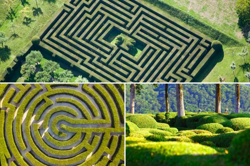 créer un labyrinthe au jardin, labyrinthe vegetal exemples, labyrinthe aménager