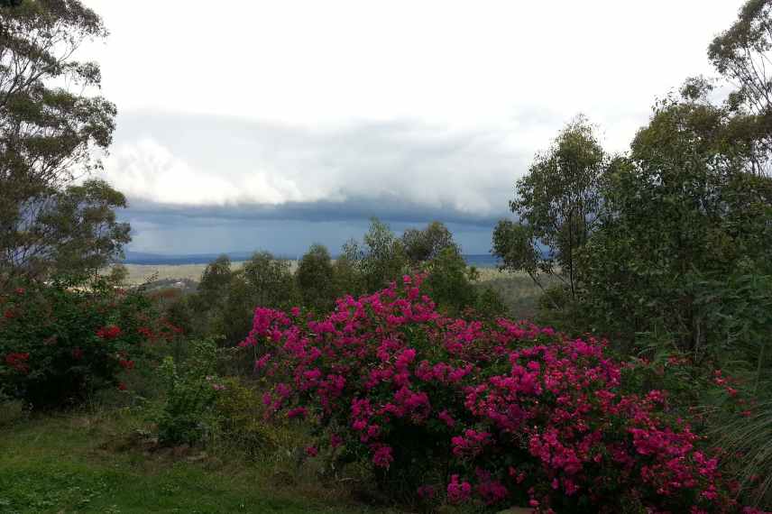 Brise vue L'Averse, décoration jardin pluie