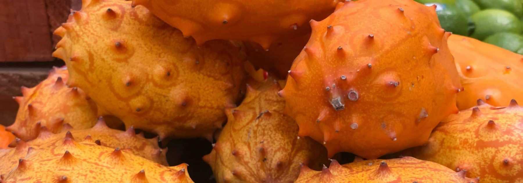 Le Kiwano, fruit exotique d'Afrique centrale. - Tous les fruits exotiques  présentés sur le site - Fruits Exotiques