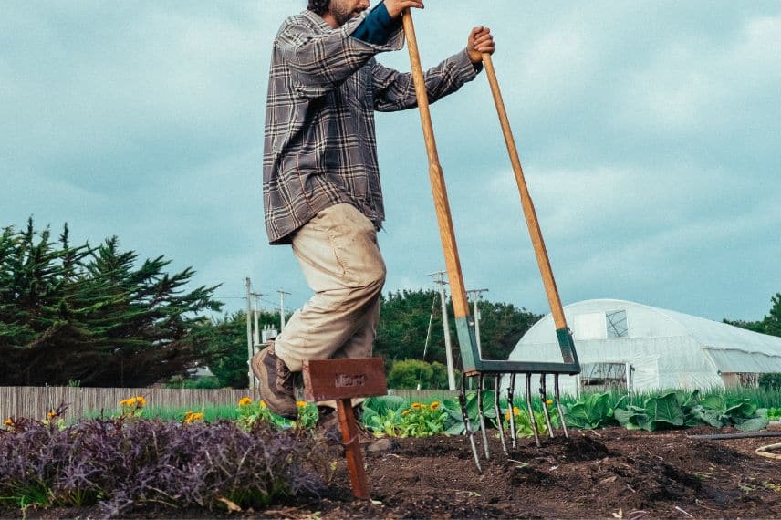 aérer le sol du potager en permaculture