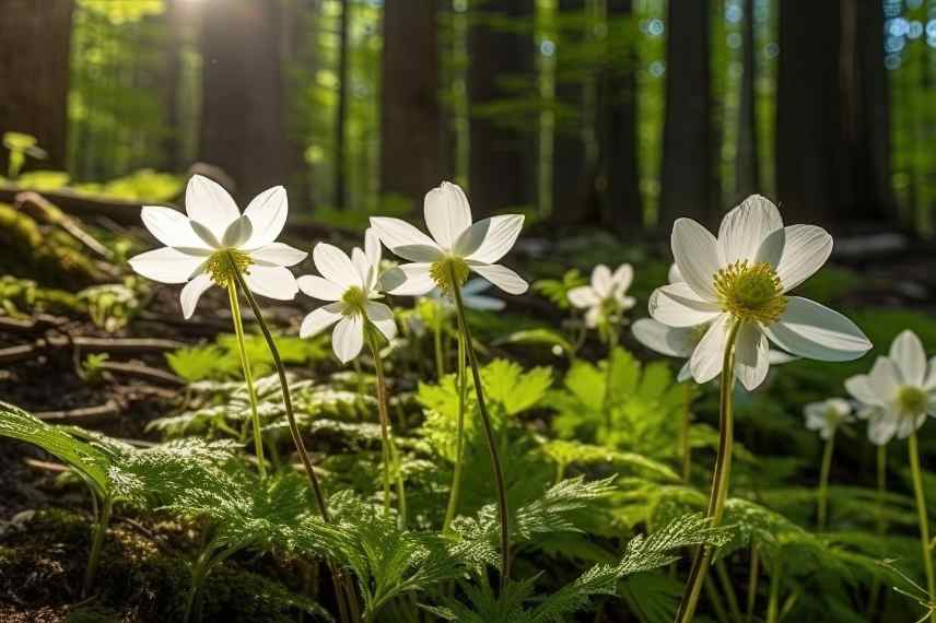 quelles fleurs pour un sous-bois, plantes sous-bois