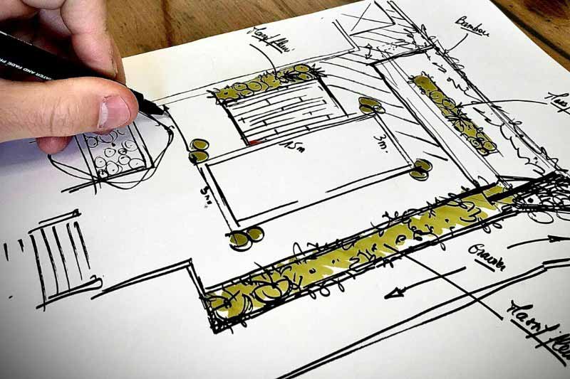 Croquis jardin 