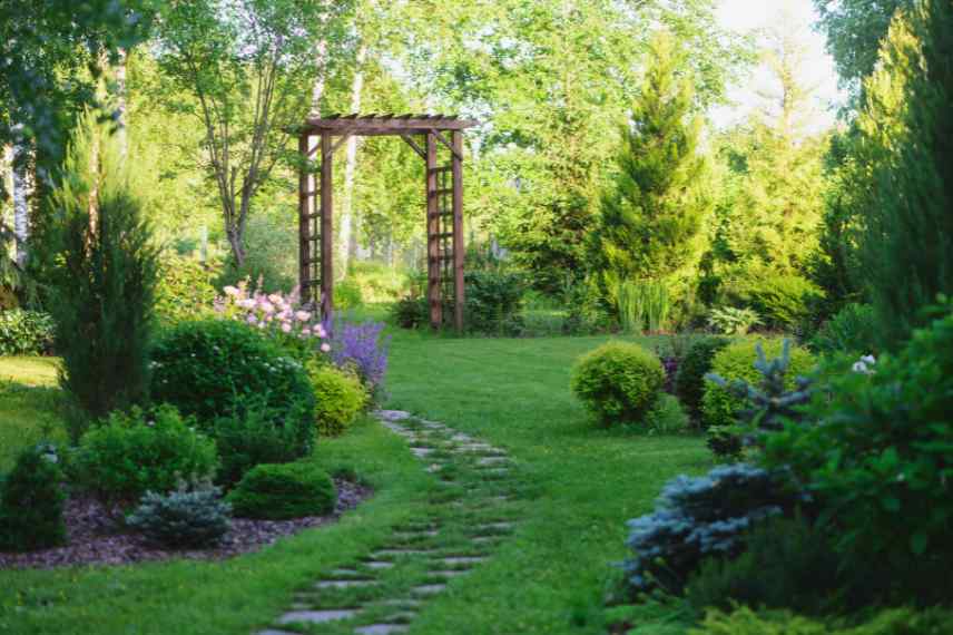 arches separations bois jardin