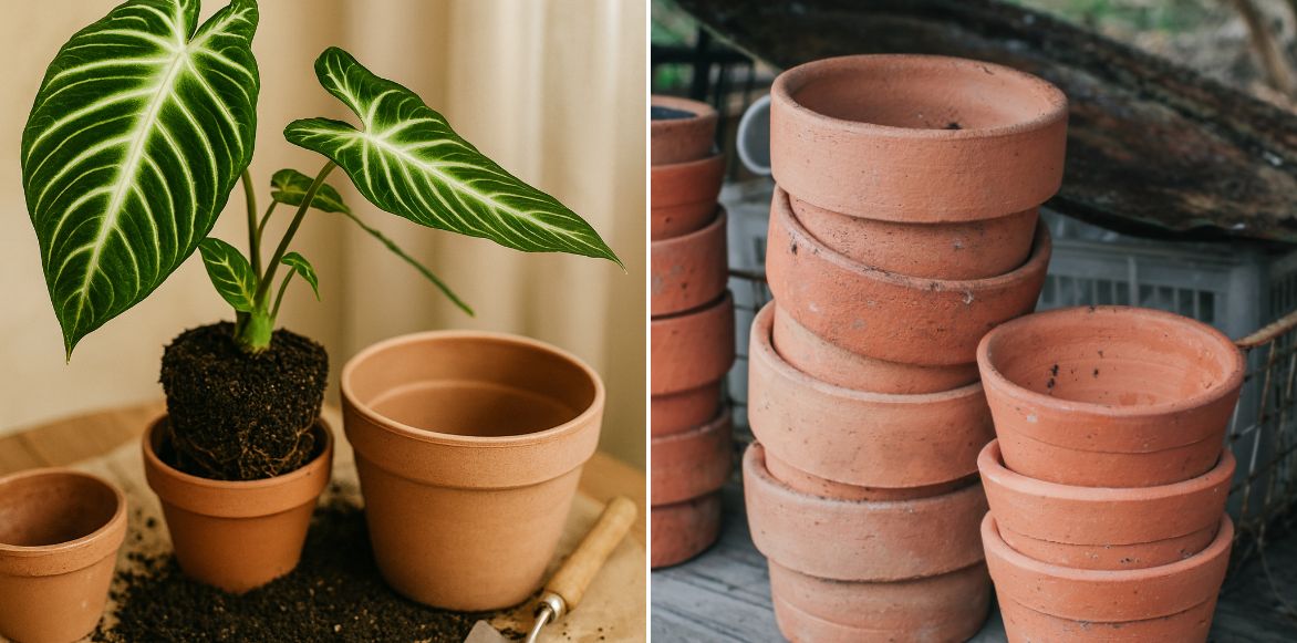Repotting Xanthosoma