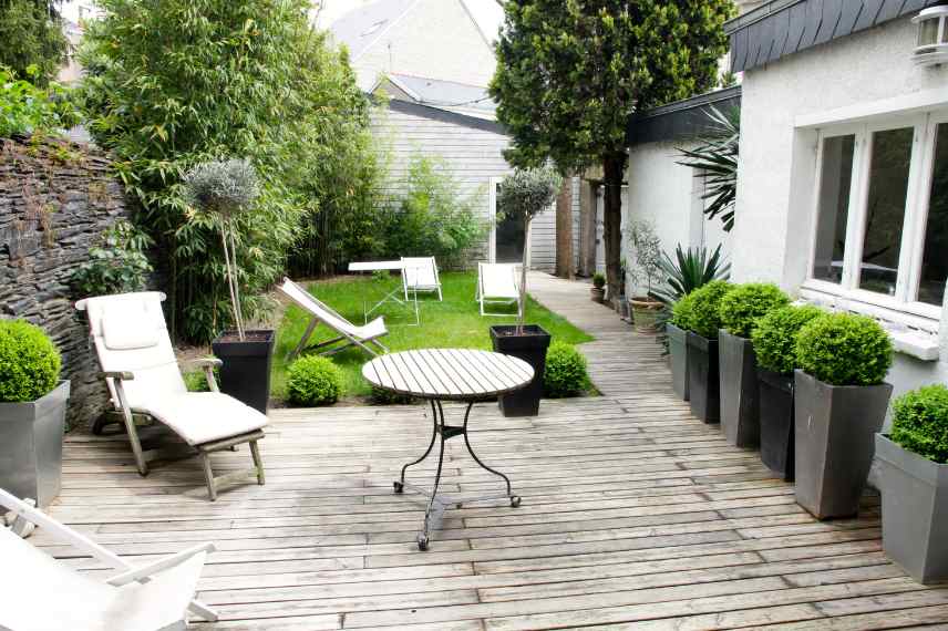 terrasse muret schiste