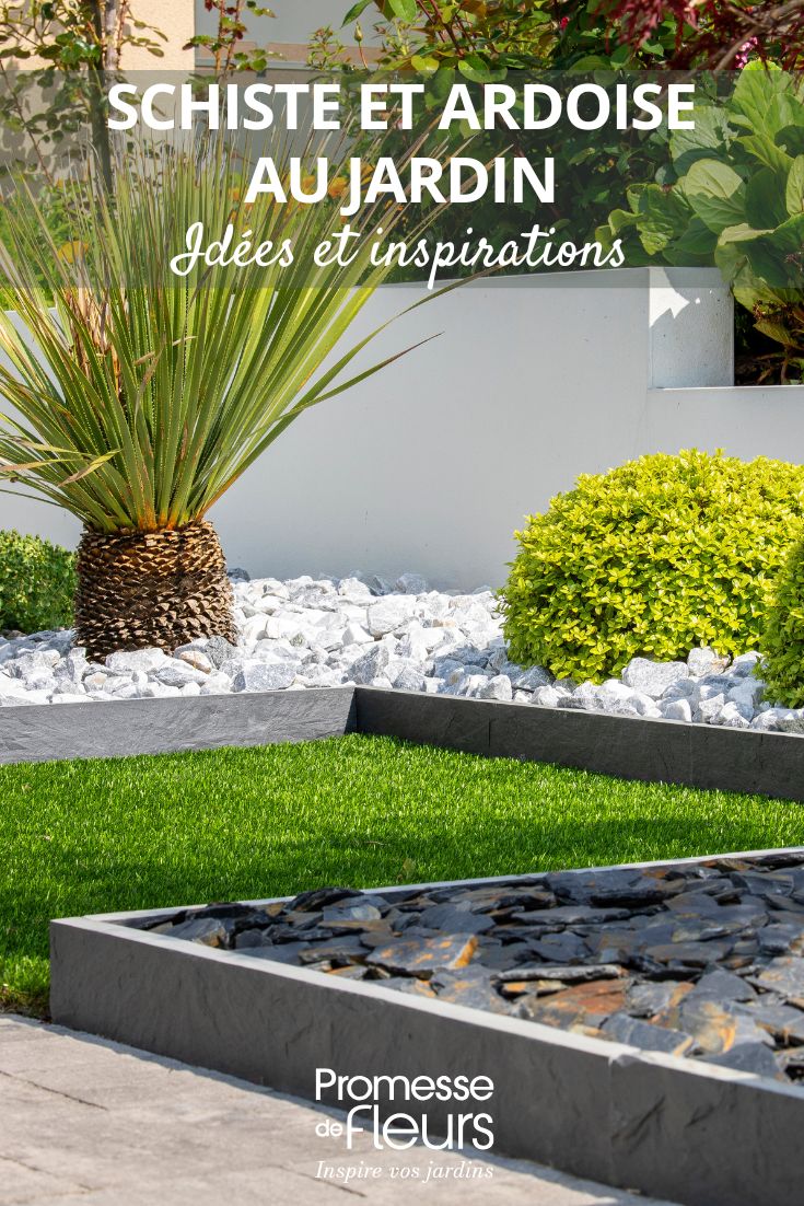 Le schiste au jardin idées et inspirations jardin avec de l'ardoise au jardin