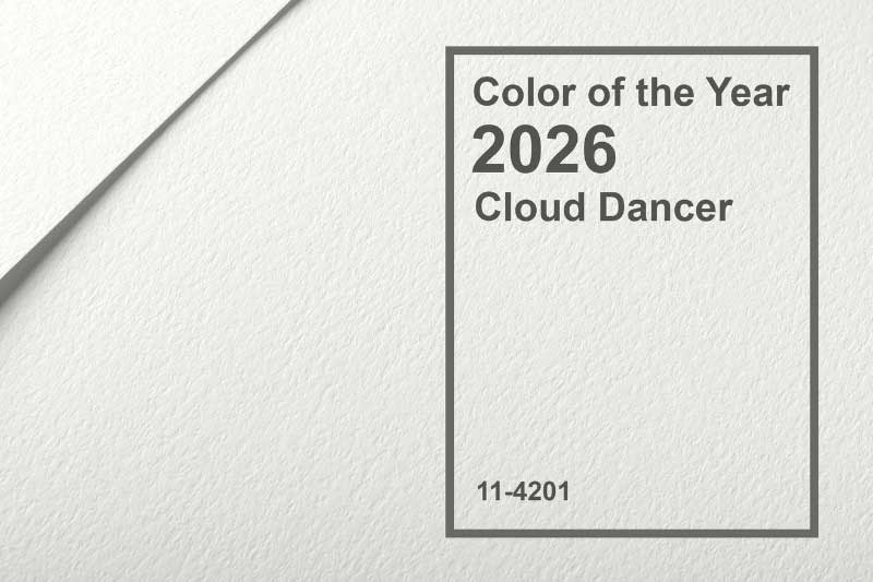 Cloud Dancer, couleur Pantone 2026