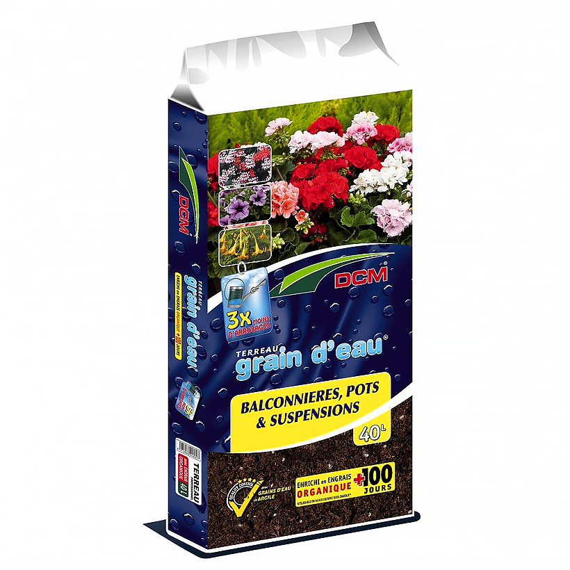 Terreau Terrasses Et Balcons Vilmorin - 20L - Pour Pots Et Bacs - UAB Bio