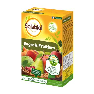 Engrais Fruitiers Solabiol en boîte de 1.5 Kg