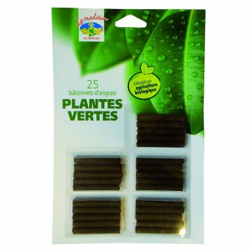 Engrais bâtonnet Plantes Vertes UAB en blister de 25