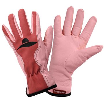 Gants de jardin résistants paume cuir Rostaing Miss rose