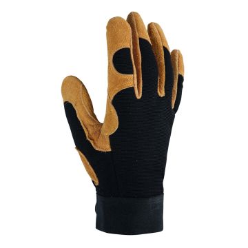 Gants paume cuir pour travaux au jardin Control marron