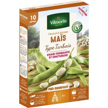 Haricot à rames à écosser maïs type Tarbais - Vilmorin