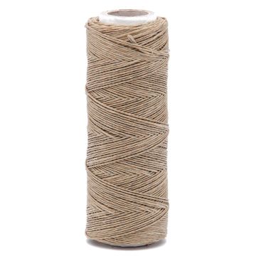 Ficelle en Lin Ecru + Fil métallique Ø1.5mm ±120m en Roll de 200g avec Crochet Métal