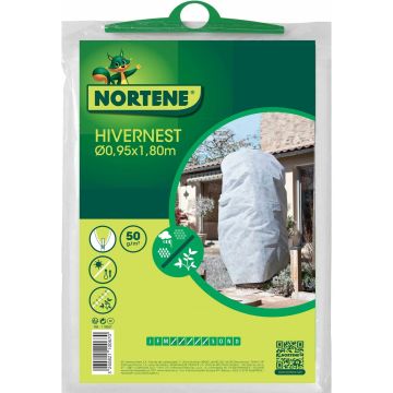 Housse d'hivernage avec zip blanc HIVERNEST  50g/m² Ø 0,90 m x 1,50 m x 1,80 m