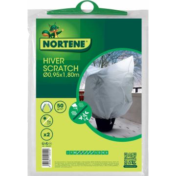 Housse avec fermeture velcro HIVERSCRATCH 50g/m² Ø 1,25 m  x 2 m x 1,80 m - sachet de 2