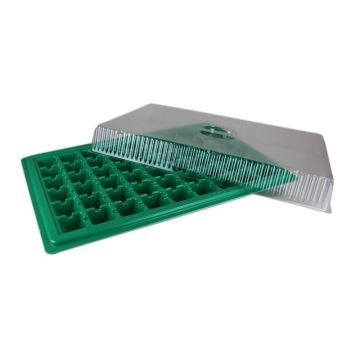 Plaque de semis récupérable 54 Trous (volume 0,064 litre) avec dôme transparent