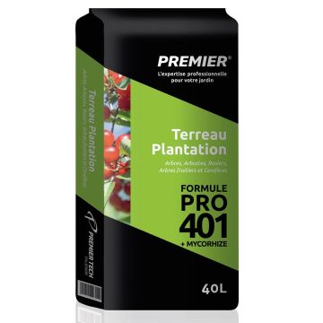 Terreau professionnel pour plantation d'arbustes et de rosiers en sac de 40L