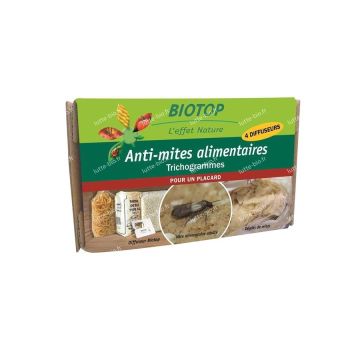 Trichogramme contre les mites alimentaires Biotop - boîte de 4 diffuseurs
