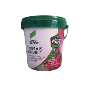 Engrais soluble Géraniums 10 - 5 - 27 +5 Algospeed Pro en seau de 1 Kg