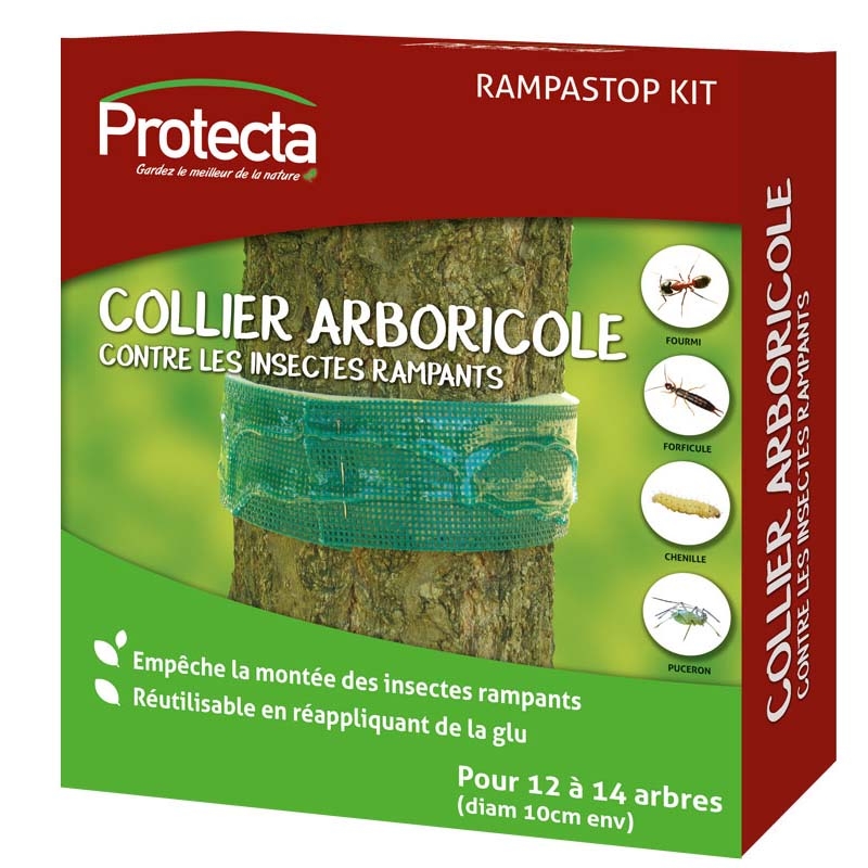 Collier arboricole Rampastop Protecta - 2 colliers de 2 m + 1 tube de glu