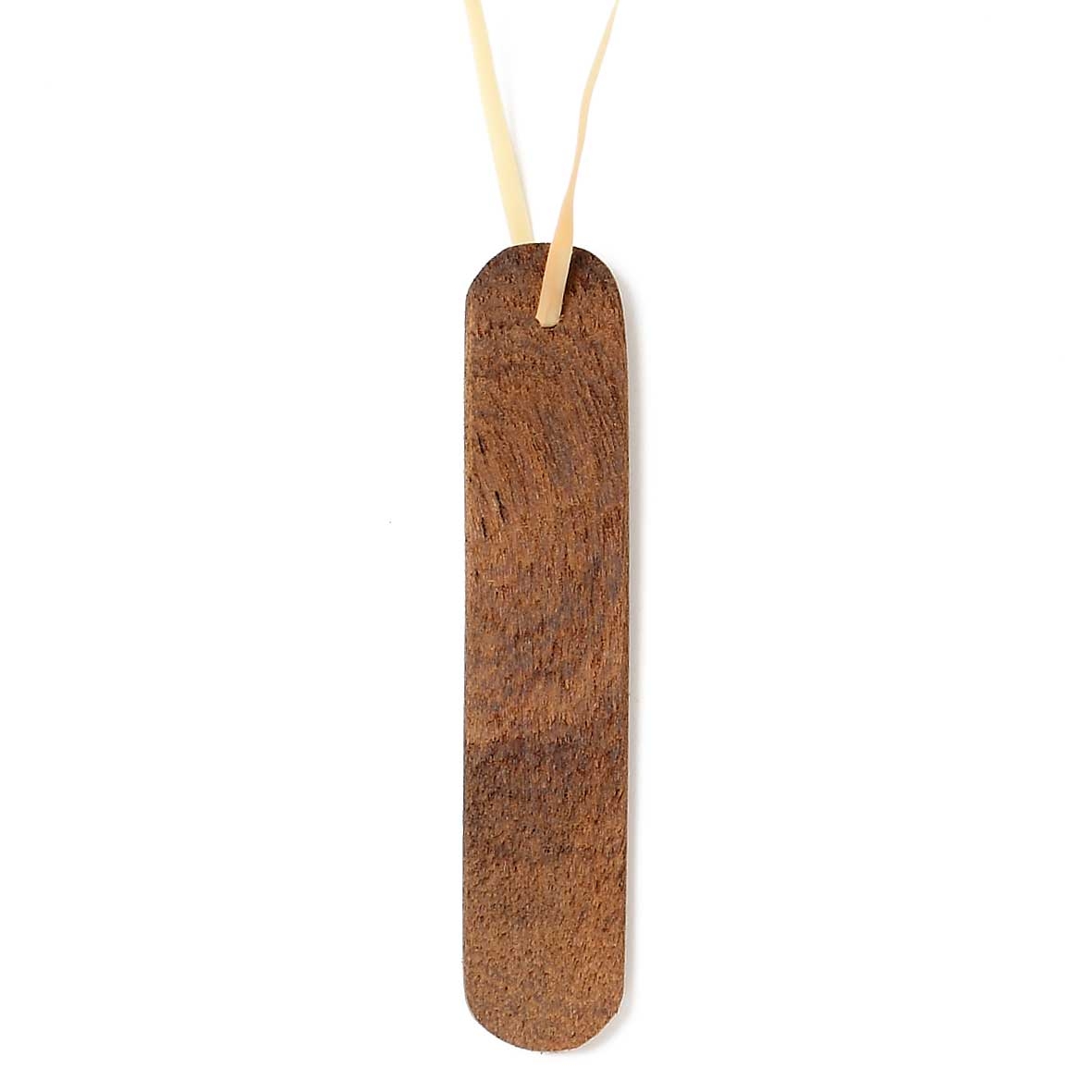 Etiquette à suspendre en bois exotique 10.2 x 2.1cm en lot de 5