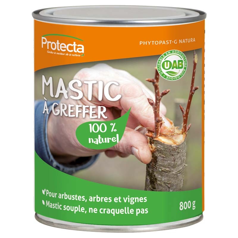 Mastic à greffer naturel Protecta UAB boîte de 800g.
