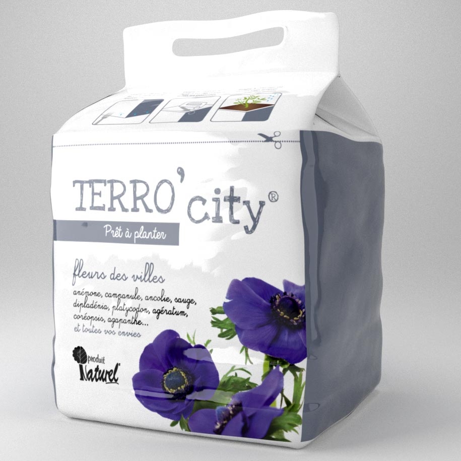 Terreau Terro' City pour fleurs des villes en sac de 10L