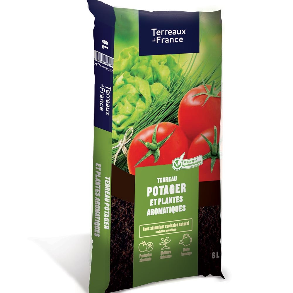Terreau pour potager & plantes aromatiques en sac de 6L