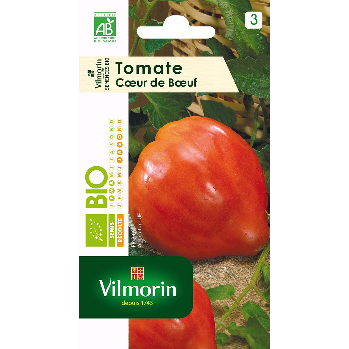 Tomate cœur de bœuf Bio - Vilmorin