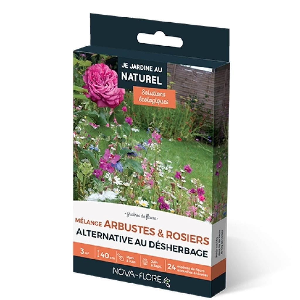 Mélange Arbustes et Rosiers 3 m² - Couvre-sol