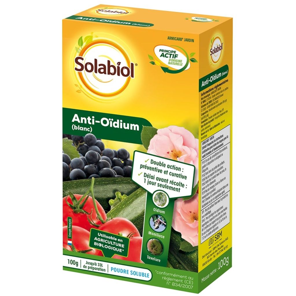 Anti-oïdium blanc Solabiol en boîte de 100 g