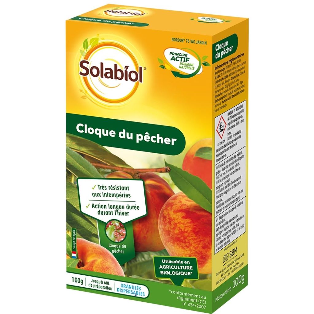 Cloque du pêcher Solabiol en boîte de 100g