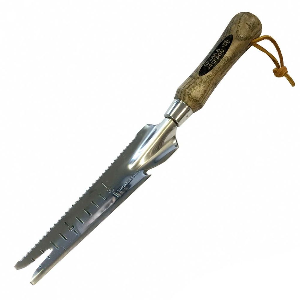 Couteau désherber traditionnel en acier poli miroir Spear & Jackson